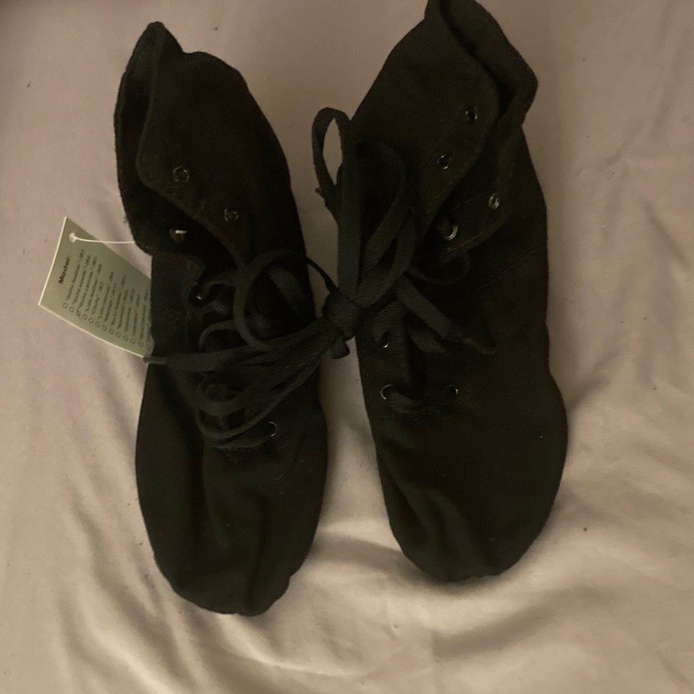 Elegant Black Lace-Up Women's Dance Booties